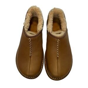 UGG W Bettey Women's Brown Leather Sheepskin Slip On Casual Shoes Size 7 New Box